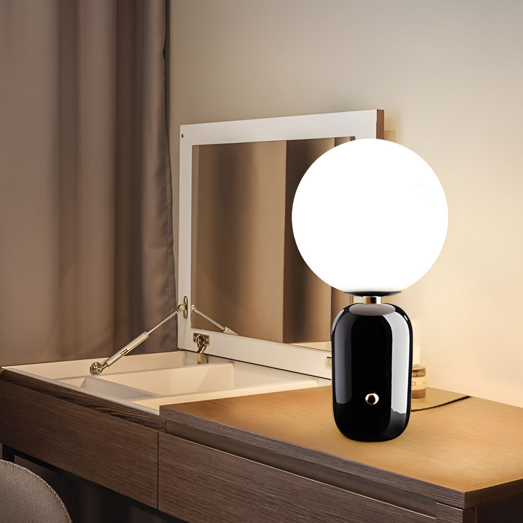 Modern Big Glass Global Ball Led Accent Table Lamp