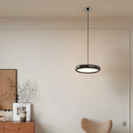 Modern 1 3 Light Black Chrome Round Metallic Led Pendant Light
