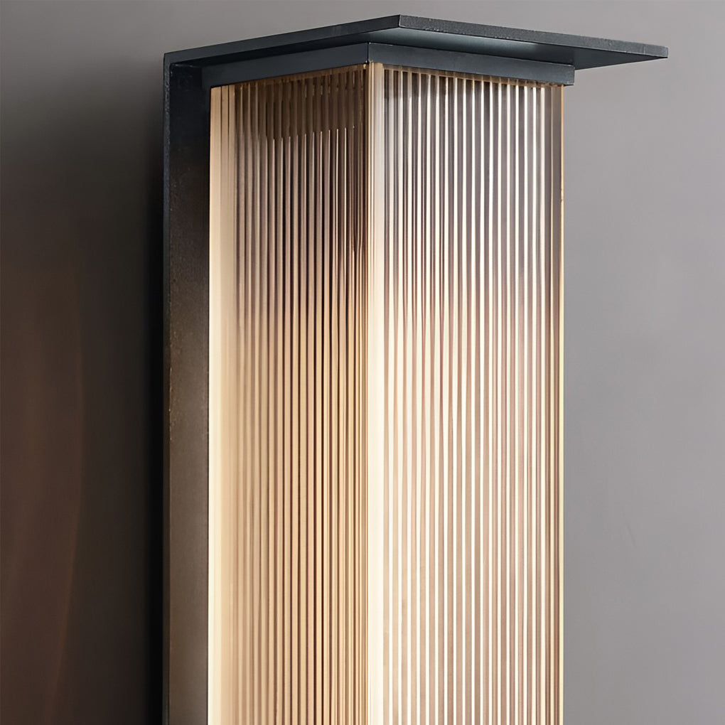 Rectangular Waterproof Modern Outdoor Solar Wall Sconce
