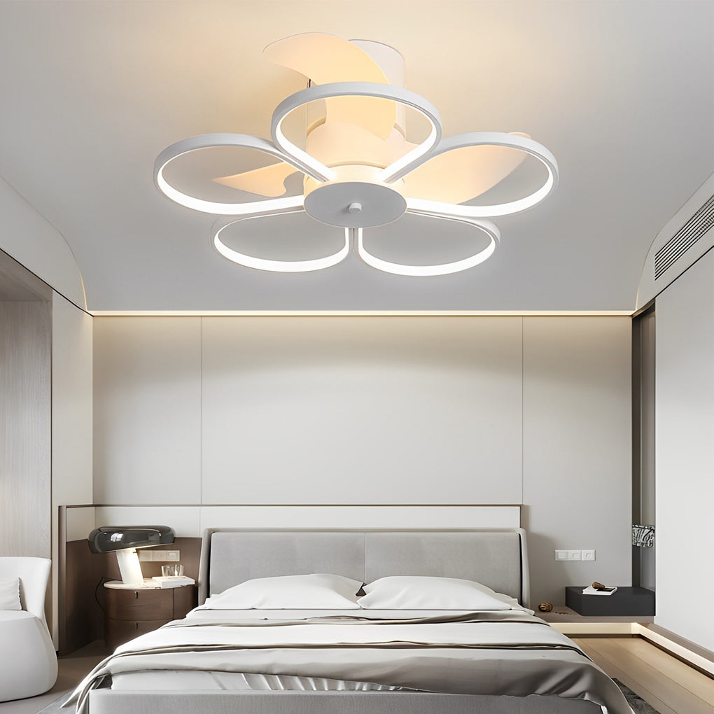 Flowers Bladeless Ceiling Fans Lamp Ha082428