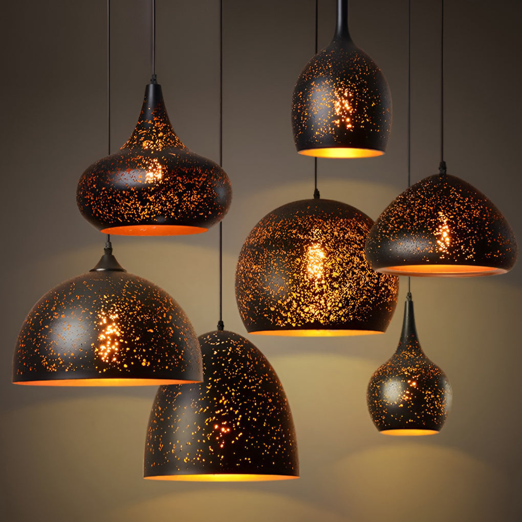Iron E27 Black Retro Industrial Pendant Light