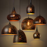 Iron E27 Black Retro Industrial Pendant Light