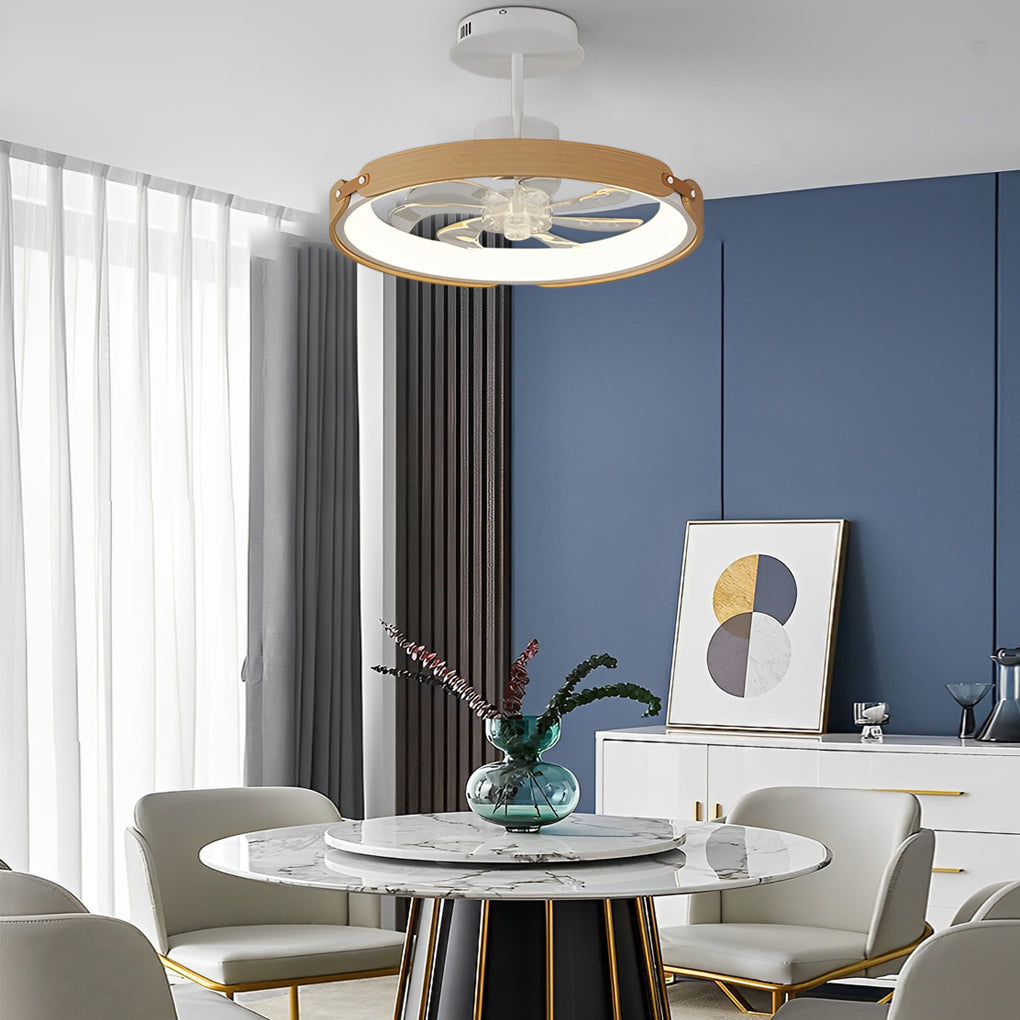 Round Led Bladeless Ceiling Fan Li002497