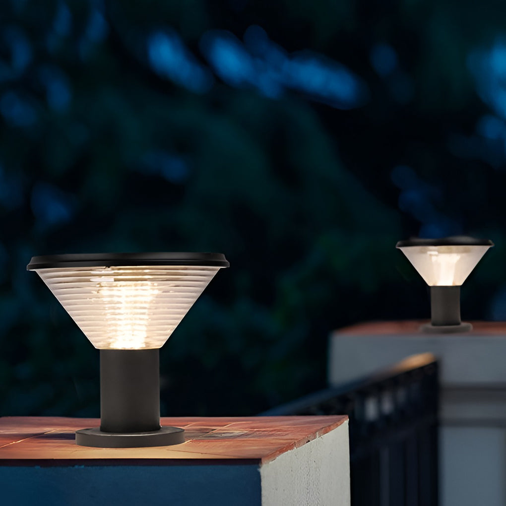 Circular Waterproof Solar Fence Post Lights