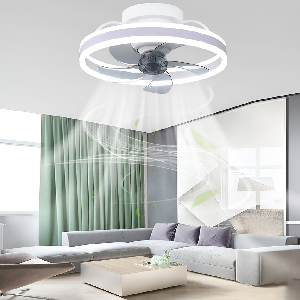 Round Stepless Dimming Modern Ceiling Fan Li001946