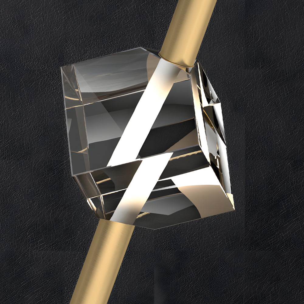 Modern 1 Light Copper Single Crystal Pendant Light With 3 Step Dimming Led