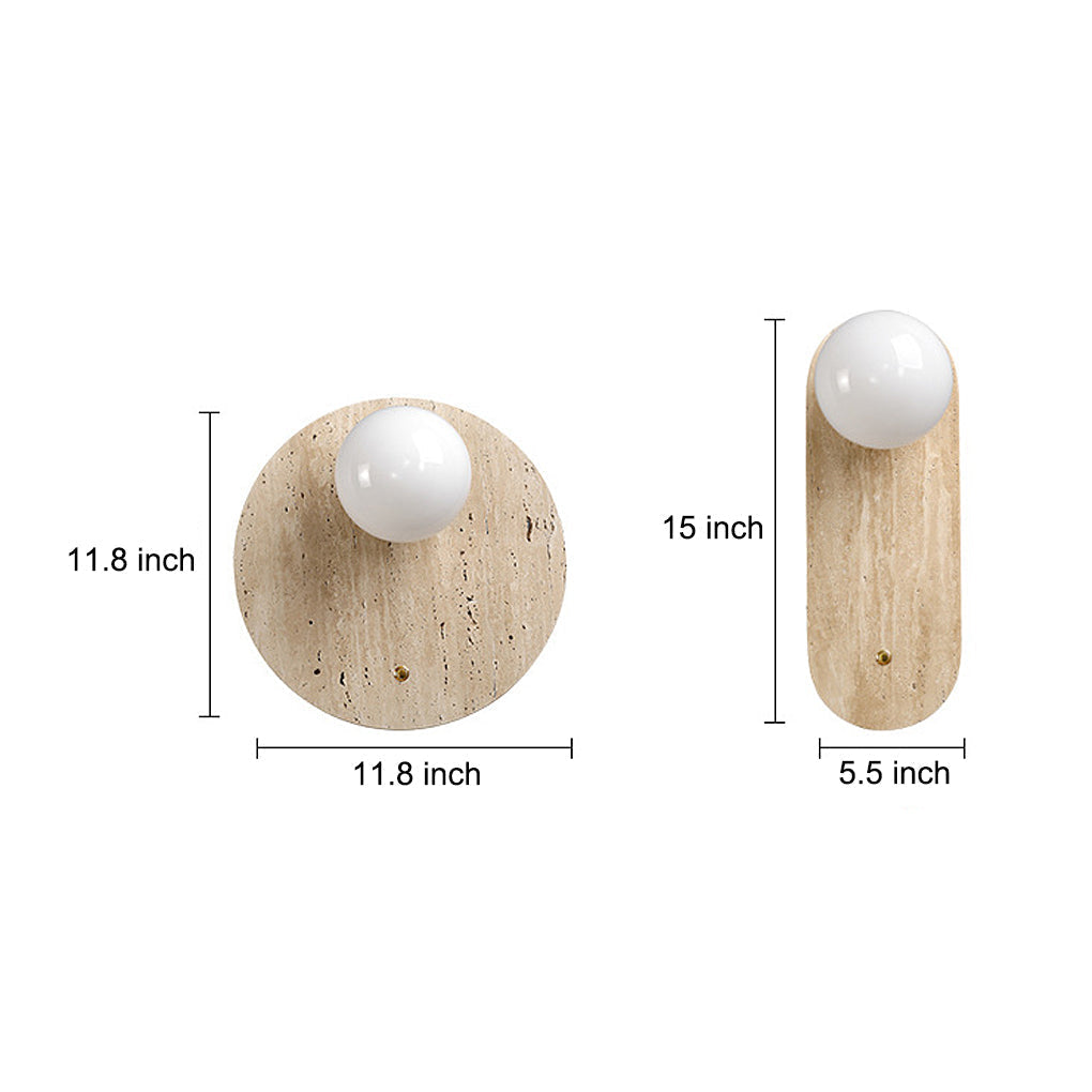 Yellow Travertine Wall Lights Fixture Ha098903