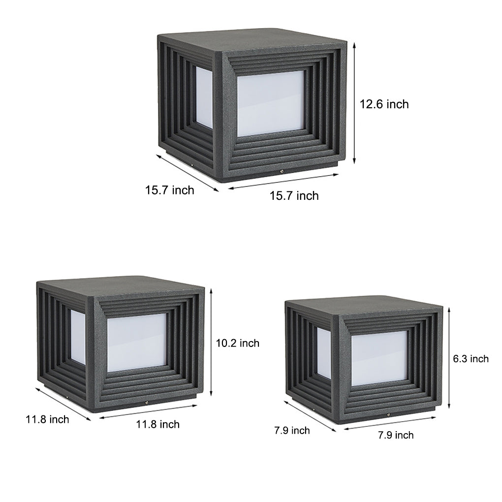 Square Solar Post Caps Light Ha092530
