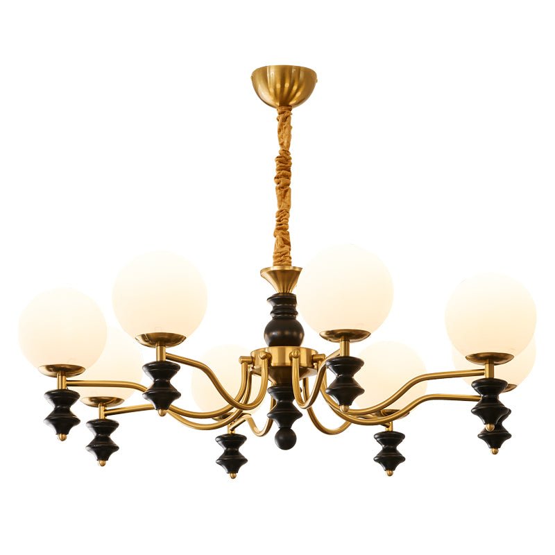 Cadence Chandelier – Modern Wood and Glass Pendant Light for Dining Room and Living Room