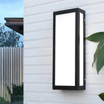 Rectangular Black Modern Outdoor Wall Lamp Li002194