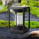 Square Minimalist Solar Fence Post Light Ha080736