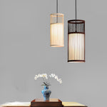 Artisan Bamboo LED Pendant Light – Handwoven Minimalist Hanging Lamp for Modern Interiors