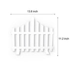 8 Pack Wave Shaped Solar Led Lighted Garden Fence For Christmas