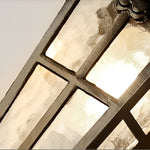 Waterproof Vintage Lantern Shaped Black Retro Outdoor Plug In Wall Lamp