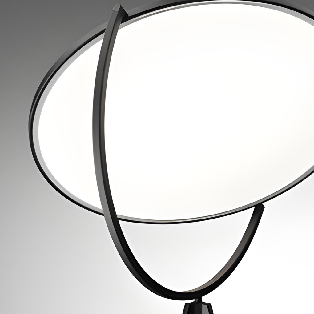 Black Metal And Rotating Led Tripod Floor Lamp