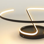 16 Inch Sleek Wire Inspired Circular Modern Led Semi Flush Mount Ceiling Light