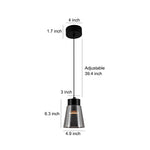 Minimalist Smoke Gray Glass Shade Cob Modern Pendant Lights Chandelier Li002740
