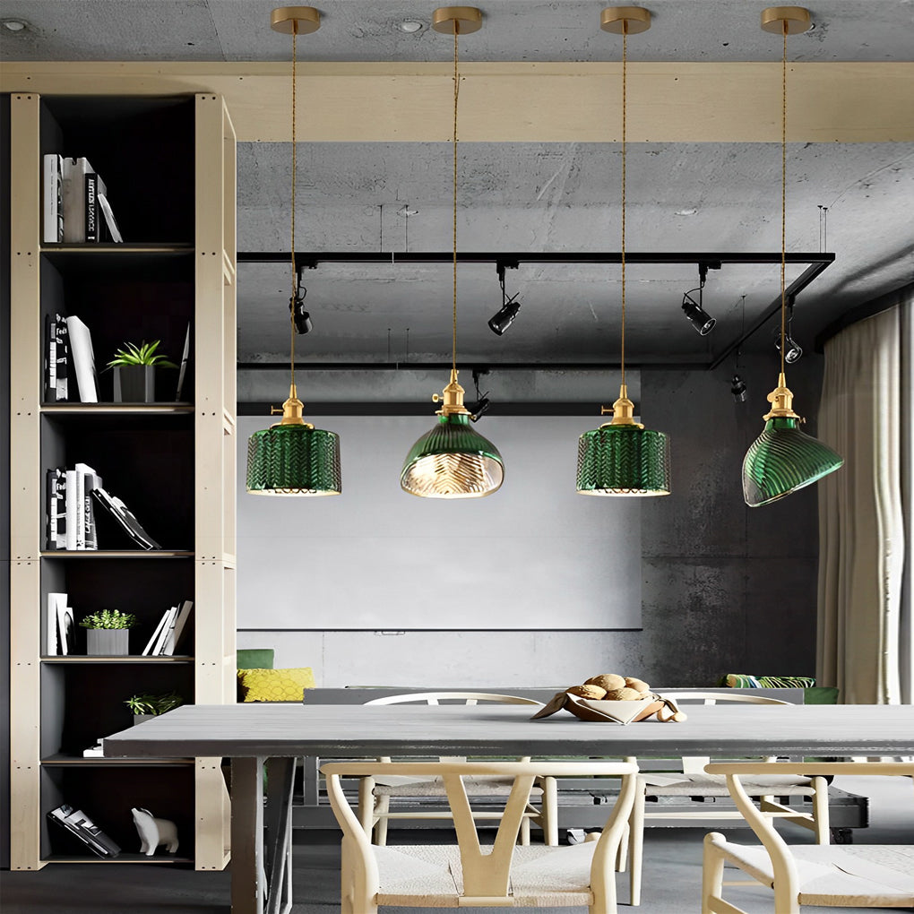 Green Retro Pendant Lights Ha077820