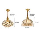 Classic Glass Flowers Elegant 3 Step Dimming European Style Chandelier