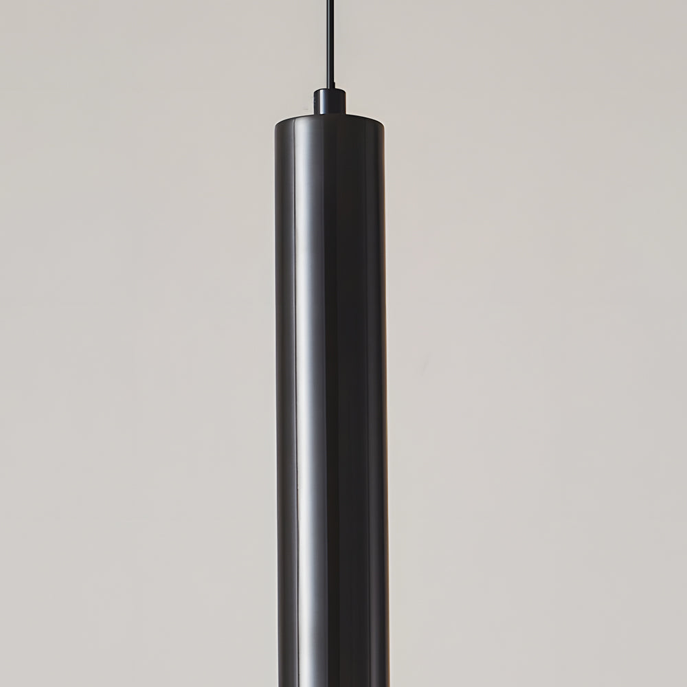 Modern Copper Tube 1 Light White Glass Bowl Pendant Light
