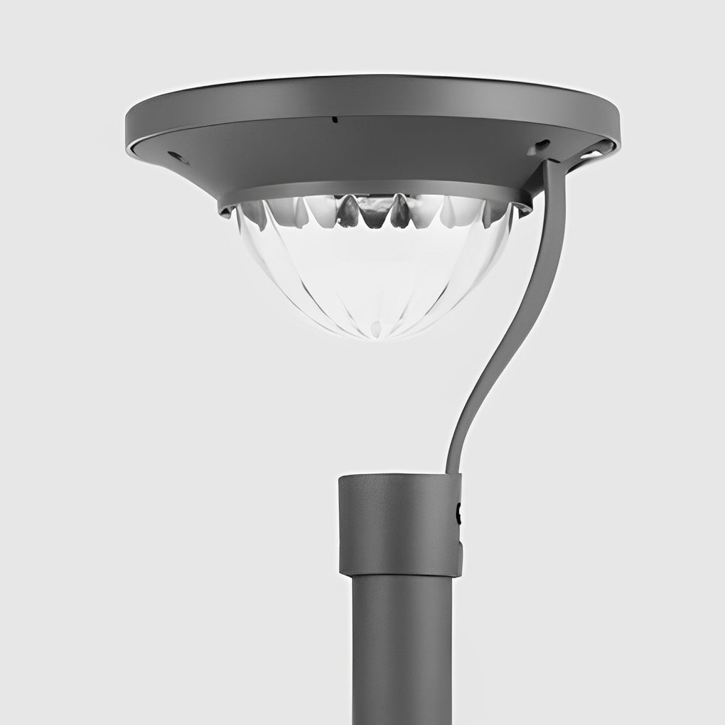 Aurelia Half-Sphere Solar LED Lawn Light in Matte Black
