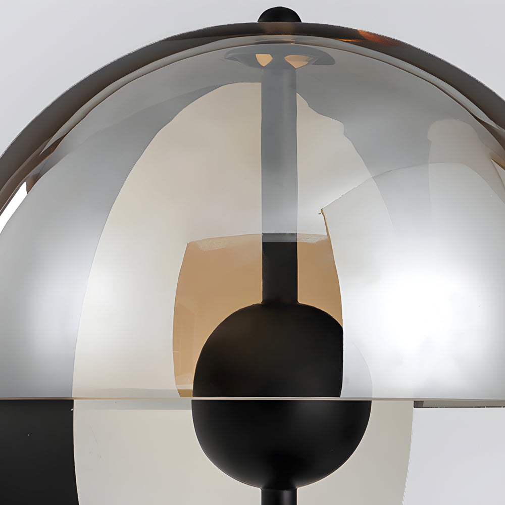 Novelty 2 Half Spheres Amber Glass Led Table Lamp