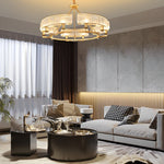 Round Metal Crystal Chandelier Ha098815
