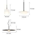 Simple Glass Iron Ufo Ball Led Decorative Postmodern Chandeliers Lamp