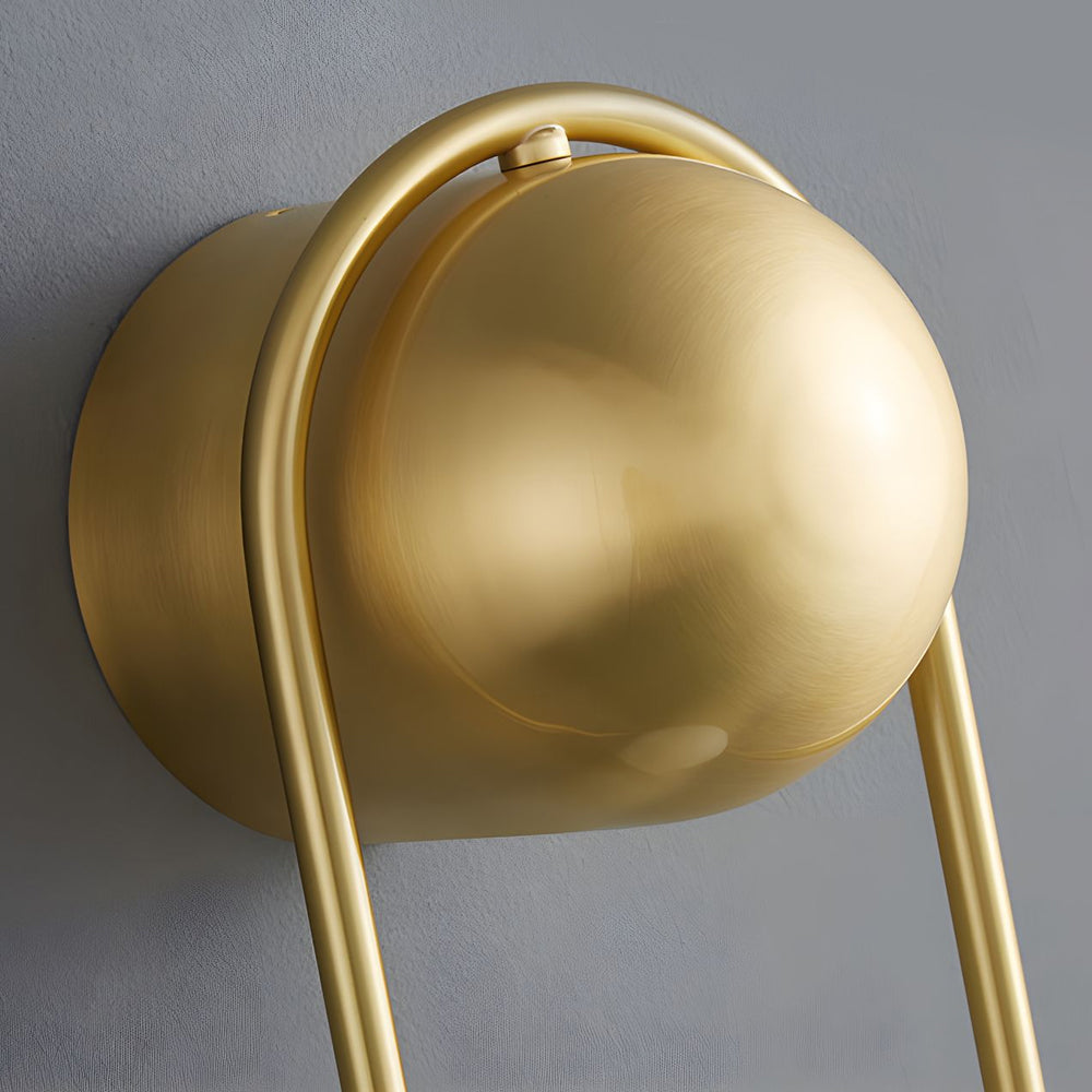 Mila Wall Sconce 1 Light Glass Globe Wall Light Gold Black