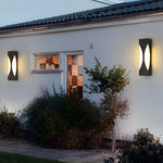 Modern Outdoor Wall Sconce in Black Stainless Steel with LED Illumination