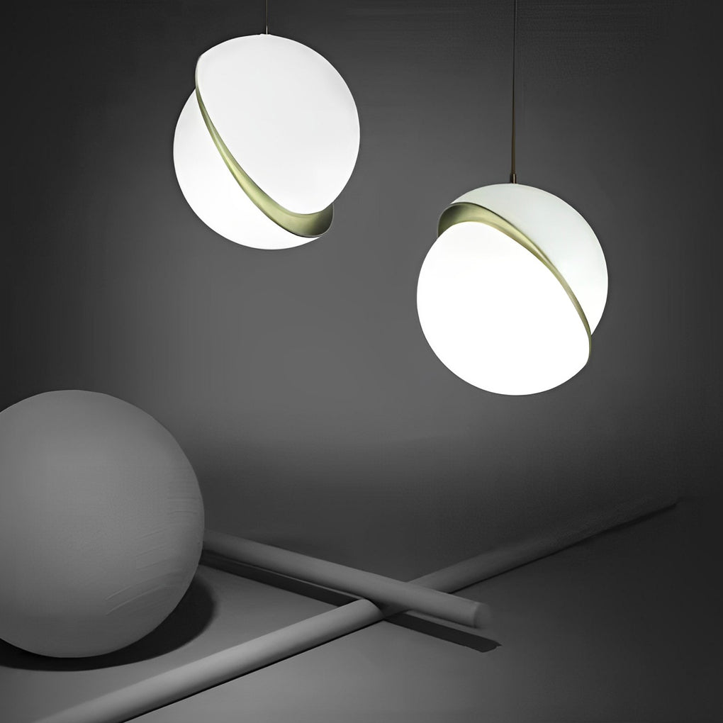 Round White Nordic Pendant Lights Ha075879