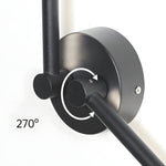 1 Pc Black Modern Rotatable Linear Led Wall Light Sconces