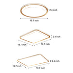 1 Light Rectangular Led Flush Mount Ceiling Light