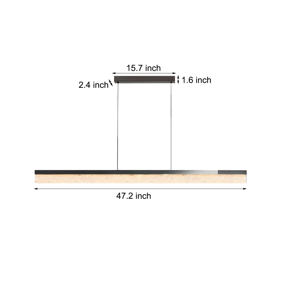 47 24 1 Light Linear Led Dimmable Kitchen Island Pendant Black Bronze