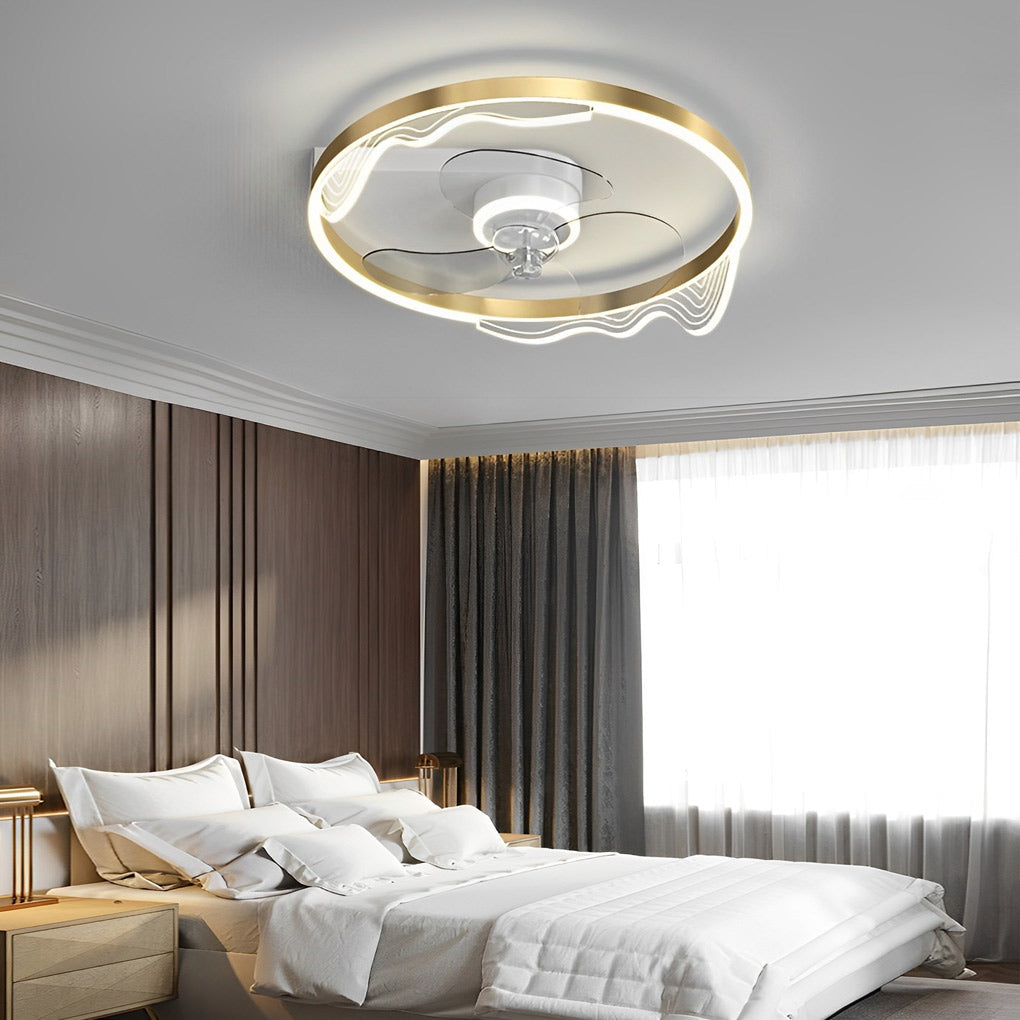 Round Modern Bladeless Ceiling Fans Ha082733