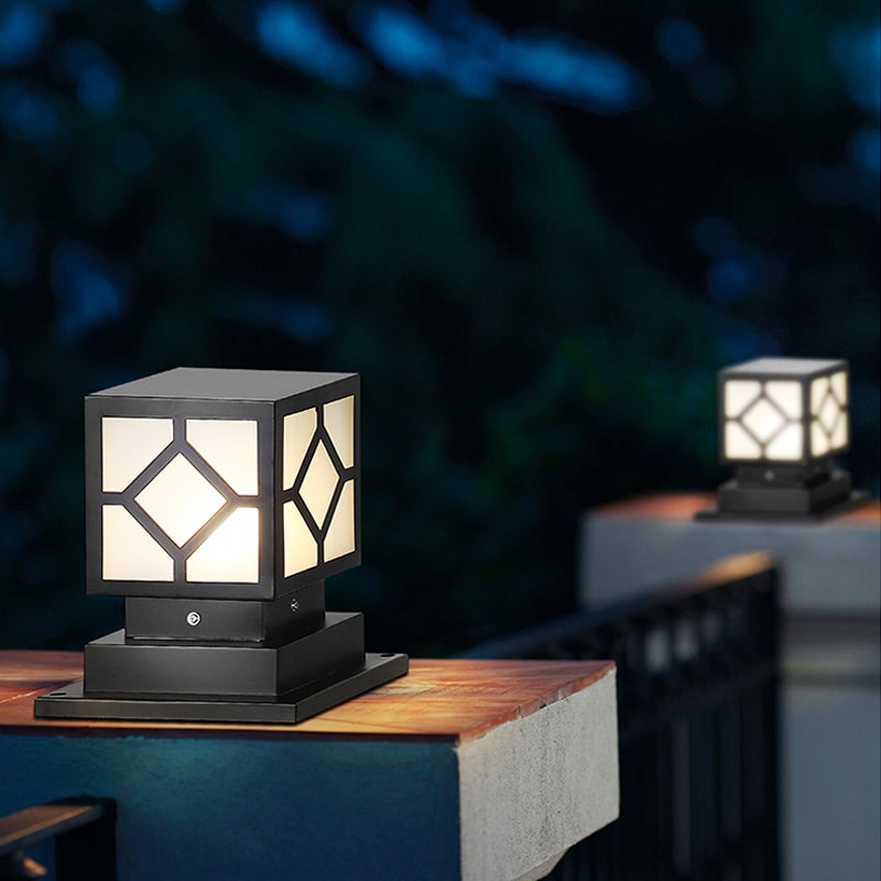 Led Black Outdoor Post Lights Outdoor Lighting For Garden Hwd00055