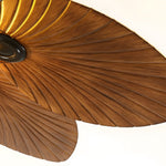 42 52 Inch Led Tropical 5 Brown Blades Reversible Ceiling Fan Light With Remote Control