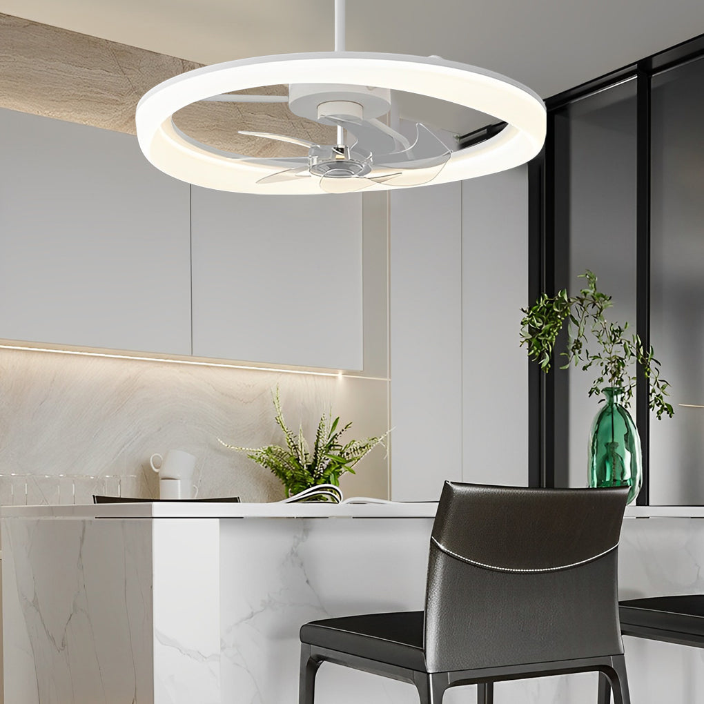 Circular Mute Ceiling Fans With Remote Li002496