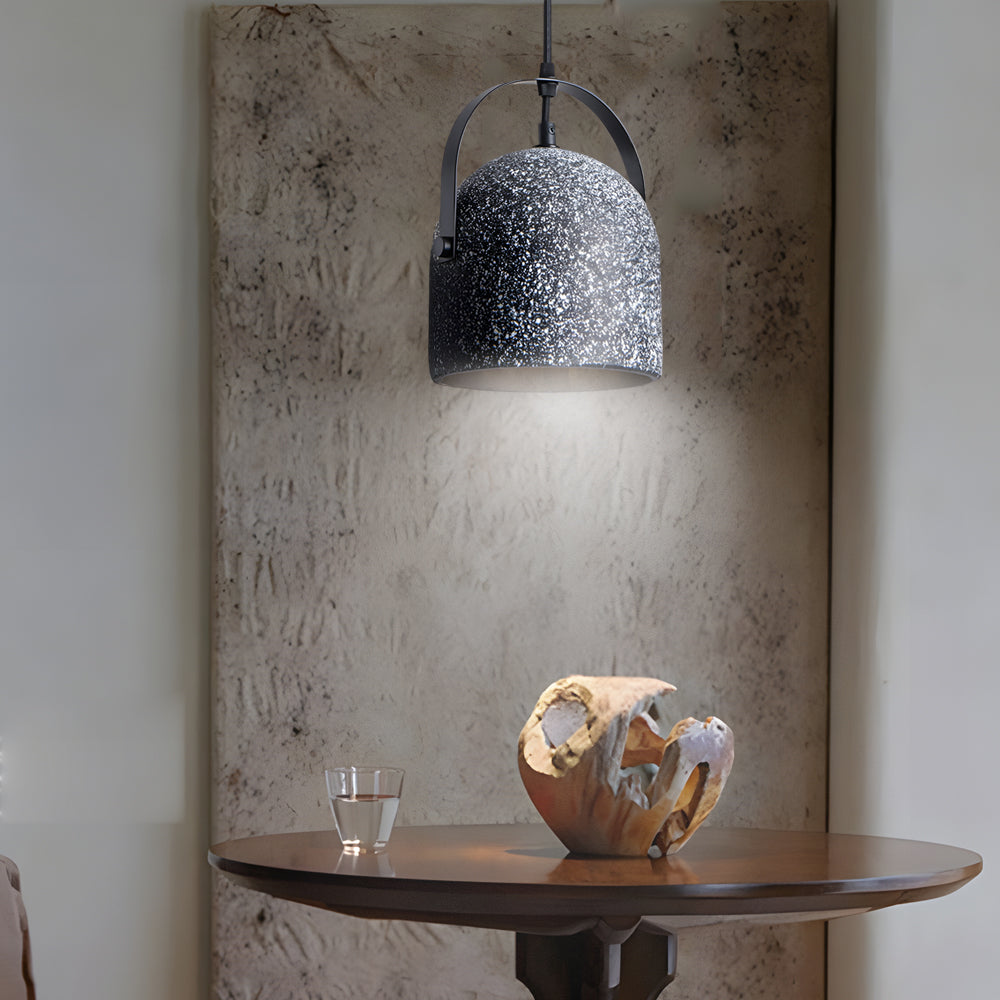 Cement Cylinder Pendant Light 1 Light Concrete Hanging Light In Gray White Black