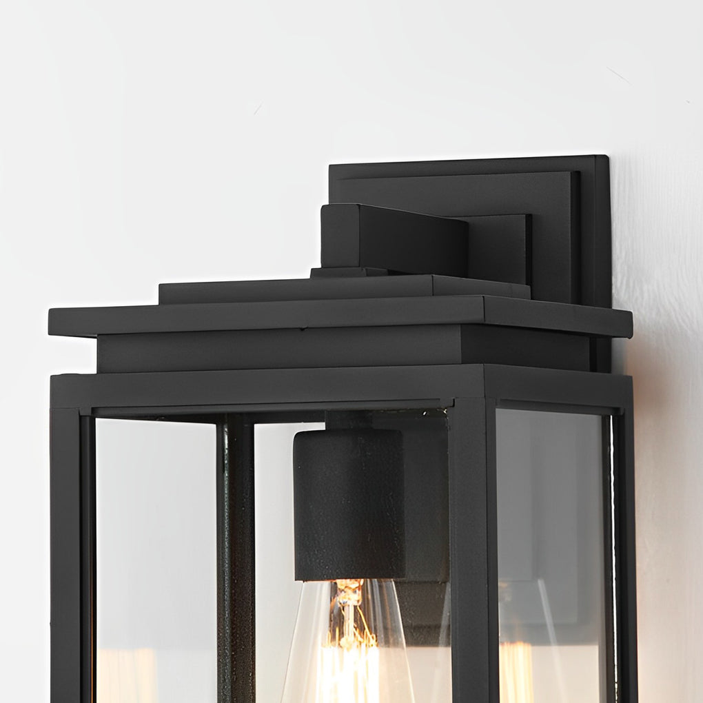 Rectangular Black Outdoor Wall Lamp Li002101