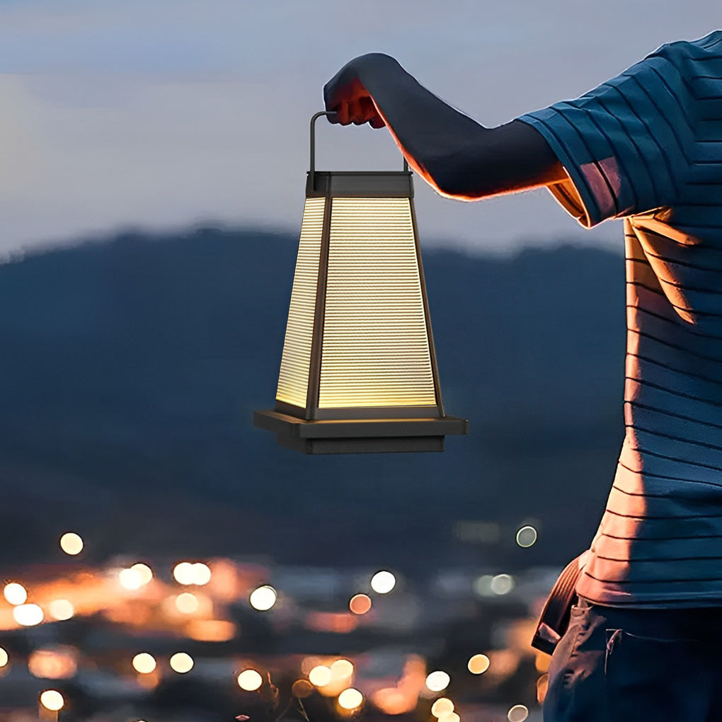 Square Portable Solar Outdoor Lantern Ha085030