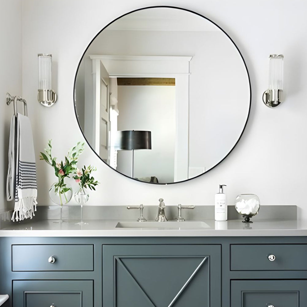 1 2 Light Modern Chrome Gold Wall Sconce With Cylinder Clear Glass Shade