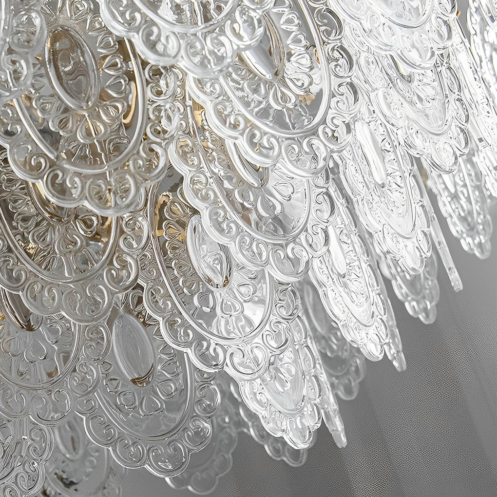 Glass Led French Style Chandelier Ha093728
