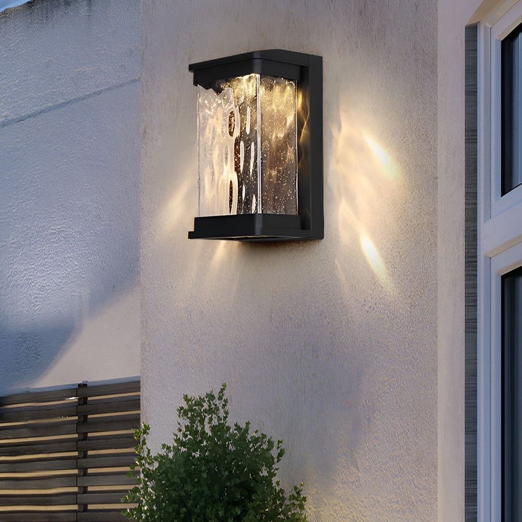 Waterproof Creative Glass Led Black Outdoor Wall Sconce