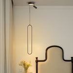 Oval Aluminum Led 3 Step Dimming Modern Pendant Lights With Spotlights