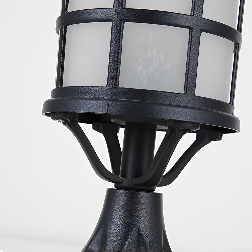Round Cage Solar Fence Post Light Ha092390