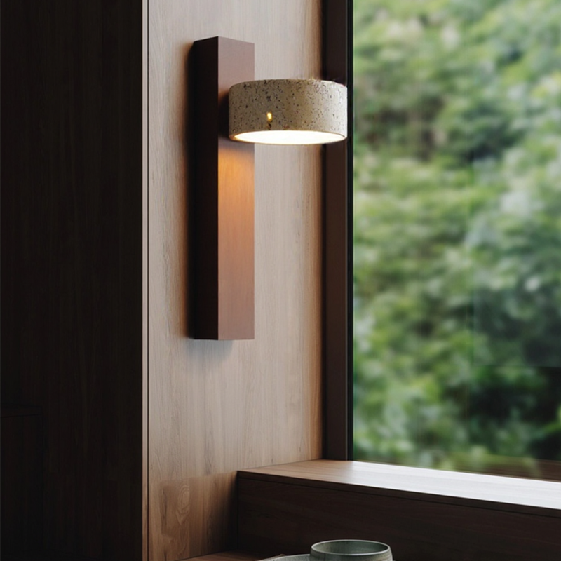 Off White Travertine Wall Lamp