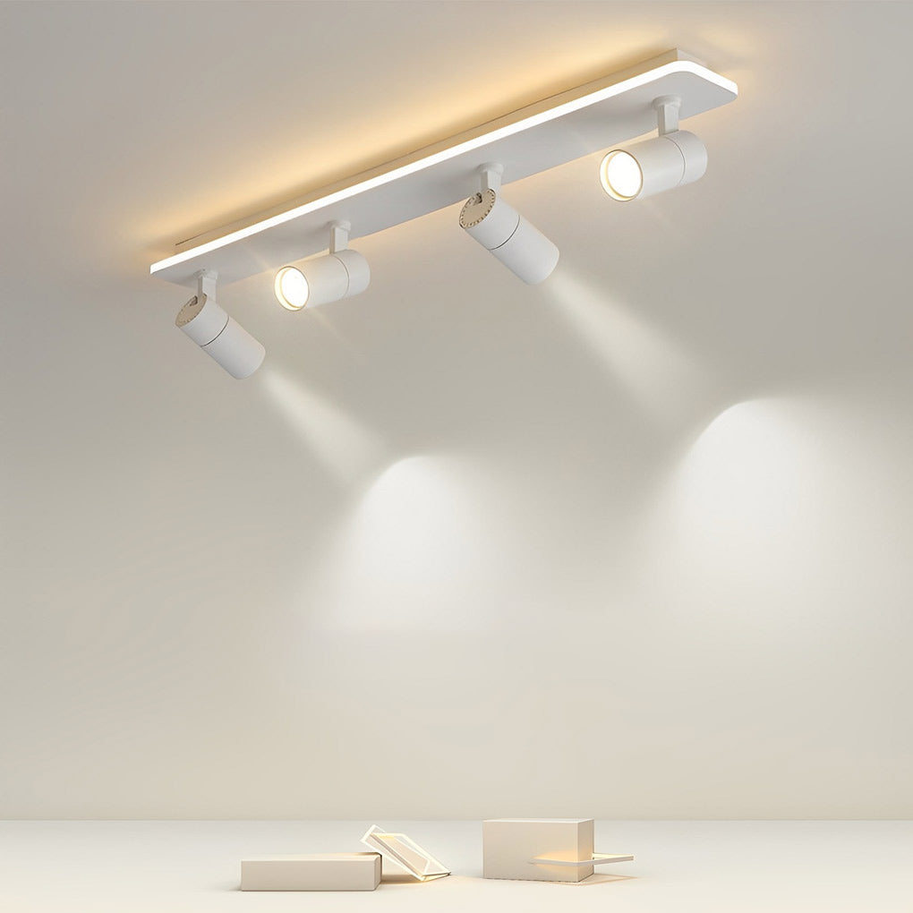 Recessed Adjustable LED Spotlight Fixture, Modern Aluminum Trim