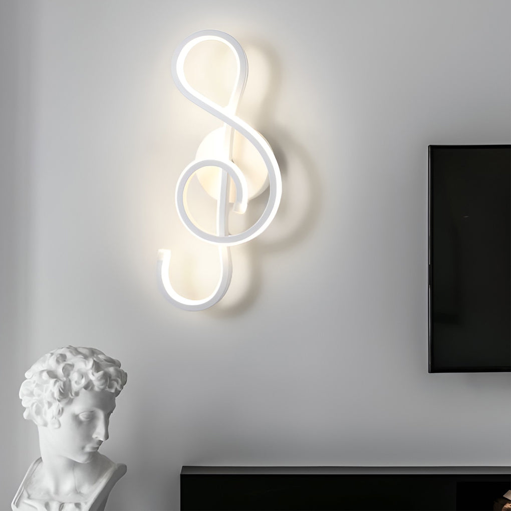 Musical Note Shaped Electroplated Wall Sconce