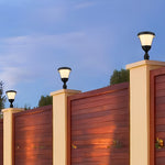 Round Modern Solar Fence Post Light Ha076261